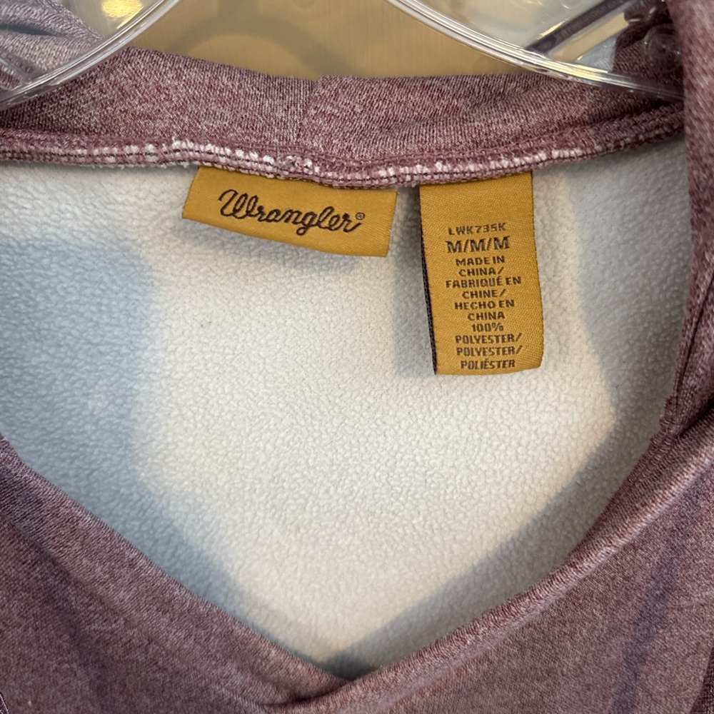 Wrangler Women's Purple V-Neck Hoodie - Picture 2 of 3